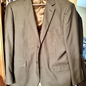44S Brioni Men’s 2-Button Charcoal/Black Chk Blazer